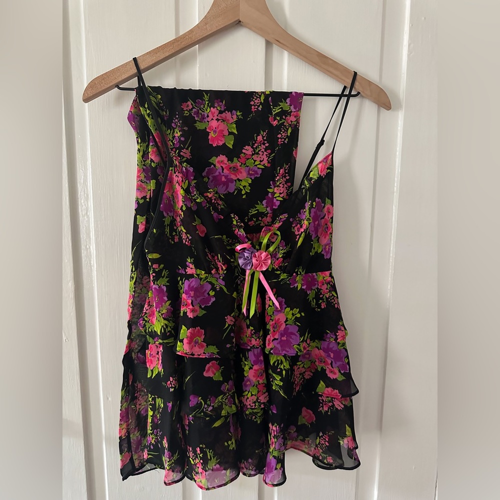 Vintage Betsy Johnson Intimates Sheer Sleep Set